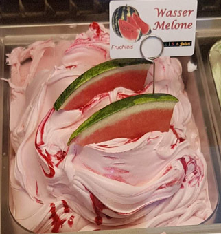 Eisidee: Wassermelone mit FF und frischer Wassermelone